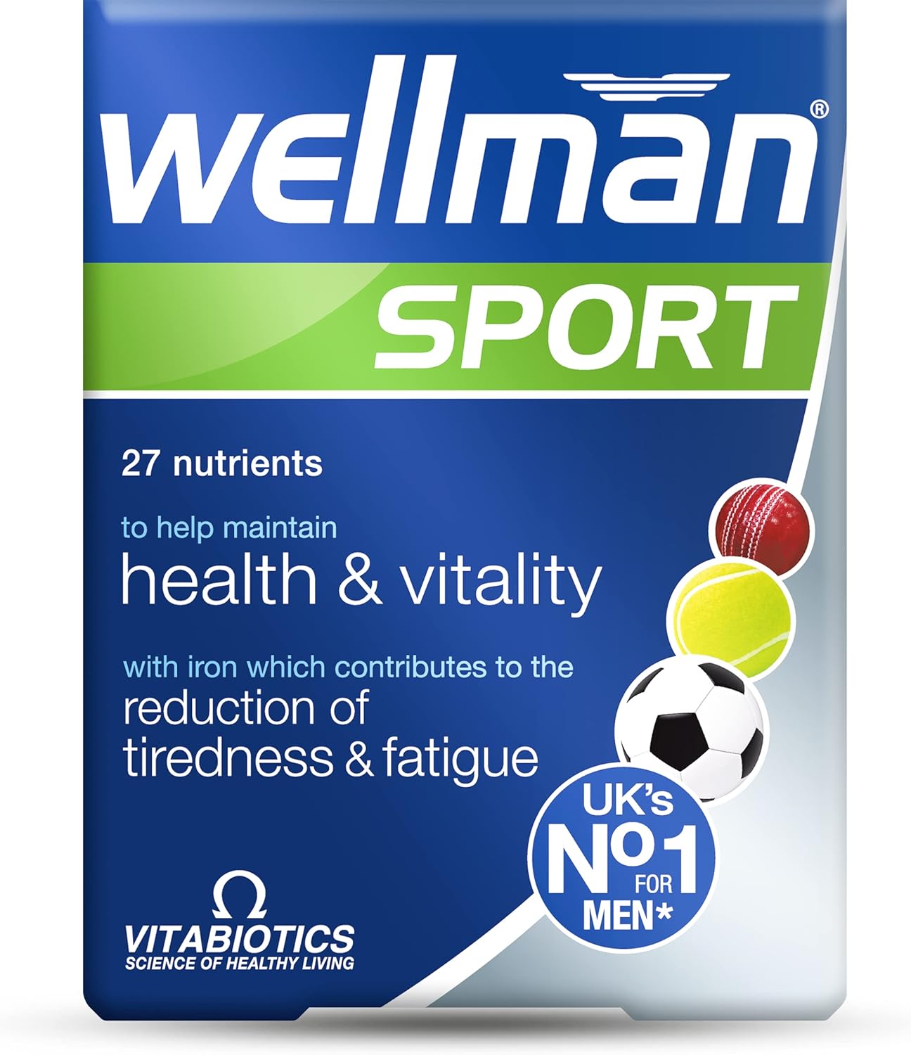 Multivitamin Tablets for Men Wellman Sport, 30 Tablets (Pack of 1)